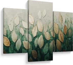 Kép - Arany-zöld levelek (90x60 cm)
