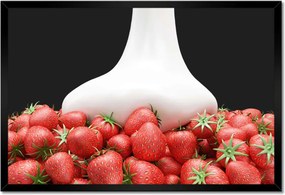 Poszterek keretben 60x40 Eper tejjel 3D