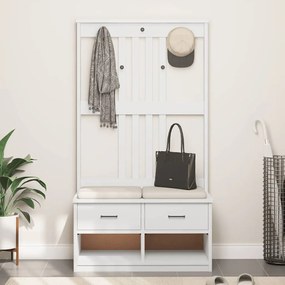 SANDNES tömör fenyőfa előszobafa 87x40x159,5 cm