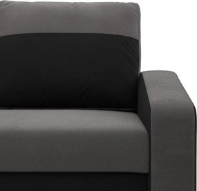 Hewlet fotel, szövet anyag, bonell töltet, szürke - fekete