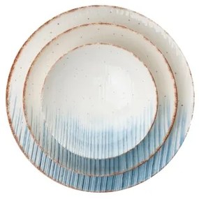 24 darabos étkészlet fehér/kék/porcelán