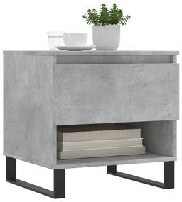 2 db betonszürke szerelt fa dohányzóasztal 50 x 46 x 50 cm