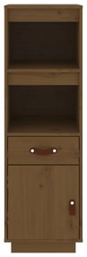 mézbarna tömör fenyőfa magasszekrény 34 x 40 x 108,5 cm