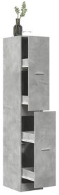 betonszürke szerelt fa patikaszekrény 30 x 41 x 174,5 cm