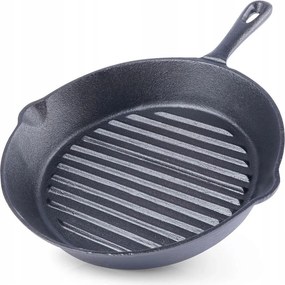Grill serpenyő Sütés Öntöttvas indukciós Gáz Grillsütő Orion 24 cm