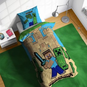Minecraft Sand Castles ágyneműhuzat 140×200cm, 70×90 cm