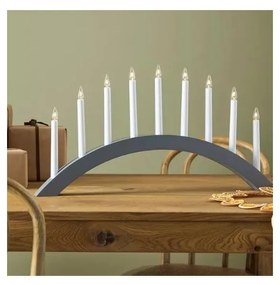 Markslöjd 705811 - Karácsonyi gyertyatartó ATLE 9xE10/3W/230V szürke