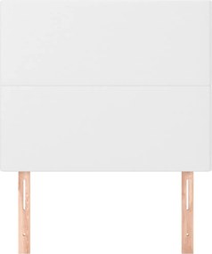 fehér műbőr fejtámla 90x5x118/128 cm