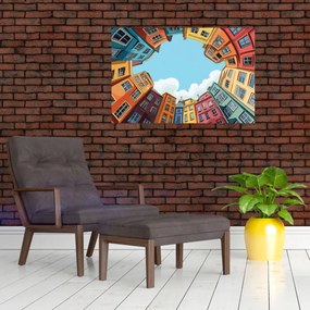 Kép - Házak között (90x60 cm)