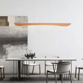 LED Csillár zsinóron LED/22W/230V 4000K 120 cm bükkfa/tömör fa