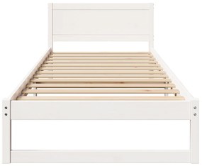Ágykeret Fehér Fa 90 x 200 cm Minimalista ágykeret