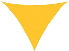 sárga háromszög alakú HDPE napvitorla 160 g/m² 5x5x6 m