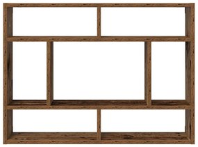 antik fa szerelt fa fali polc 75x16x55 cm