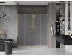 Mexen Velar Duo, tolózuhanyajtó nyitáshoz 170 cm, 8 mm-es matt üveg, arany fényes, 871-170-000-32-50