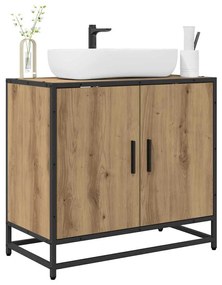 Fürdőszobai mosdószekrény kézműves tölgy 65 x 33 x 60 cm