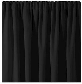 AmeliaHome Blackout Oxford Pleat függöny, fekete, 140 x 245 cm