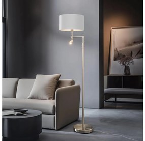 Eglo - LED állólámpa TUNJA 1xE27/60W/230V + LED/2,1W átm. 38 cm króm/fehér