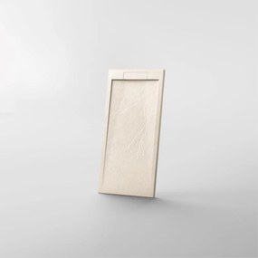 AREZZO design STONE pala hatású öntött márvány zuhanytálca, 120x90 cm-es, beige (2 doboz)