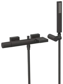Kád csaptelep TRES Project zuhanyszettel együtt 150 mm fekete matt 21117001NM