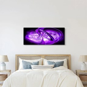 Lila fraktálos kép (120x50 cm)