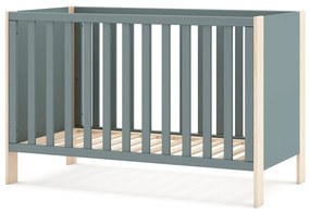 Natúr színű-szürkészöld babaágy 60x120 cm Esteban – Marckeric