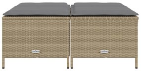 vidaXL 4 db bézs polyrattan kerti szék párnákkal
