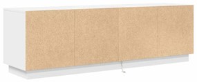 fehér TV-szekrény LED-lámpákkal 160,5x41x50 cm