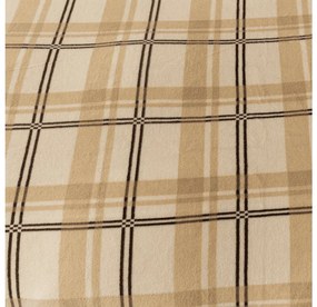Mikroplüss ágynemű PLAID krém Ágyneműhuzat mérete: 2 db 70 x 90 cm | 200 x 220 cm