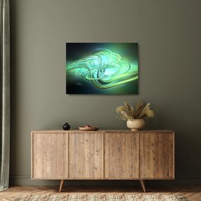 Zöld absztrakció kép (üvegen) (70x50 cm)