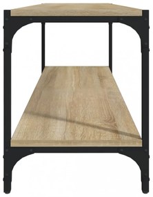 sonoma tölgy színű szerelt fa és acél TV-szekrény 100x33x41 cm