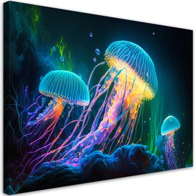 Gario Vászonkép Színes medúzák Méret: 60 x 40 cm