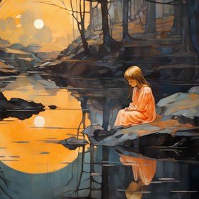 Poszter 100x100cm Alkonyat gyönyörködtető