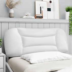 fehér műbőr fejtámla párna 100 cm