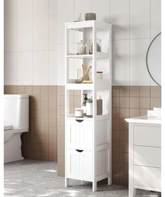 Fürdőszobai magas szekrény, fehér 30x30x141cm