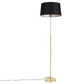 Állólámpa arany/bronz fekete vászon árnyékolóval 45 cm - Parte