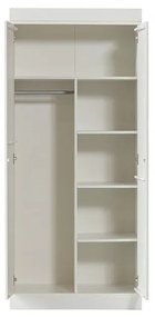 Fehér borovi fenyő ruhásszekrény 77x175 cm Connect – WOOOD