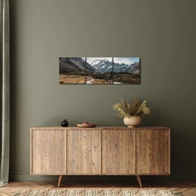 Kép - Sétány a hegységben Mt. Cook (órával) (90x30 cm)