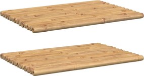 vidaXL 2 db bambusz fürdőszőnyeg 70 x 50 cm