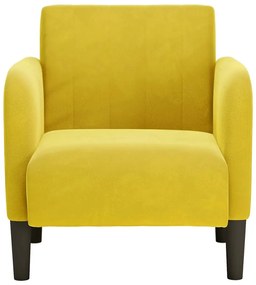 sárga bársony kanapészék karfás szék 54 cm