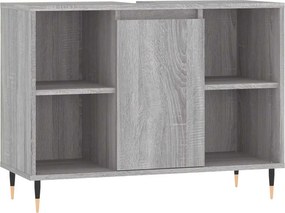 vidaXL szürke sonoma színű szerelt fa mosdószekrény 80 x 33 x 60 cm
