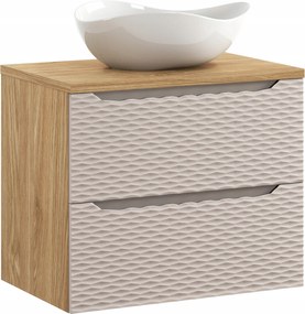 70cm-es bútorszett Cloud pulttal és pultra szerelhető mosdóval