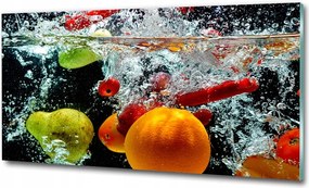 Fotótapéta üvegfalra Gyümölcsök és zöldségek 125x50