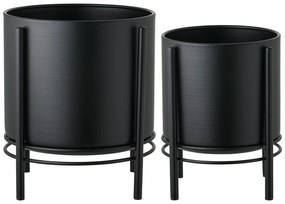 Fém kaspó szett 2 db-os ø 25 cm Svarta – House Nordic