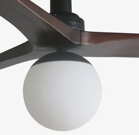 FARO 34278-11L - Mennyezeti ventilátor KLIM S 1xE27/15W/230V dió/fekete + távirányító
