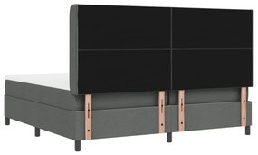 Ágykeret Matracra Sötétszürke 200x200 cm Szövet