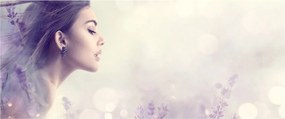 Levendulás nő képe (120x50 cm)