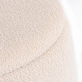 CARNOS bézs bouclé kárpitozott puff