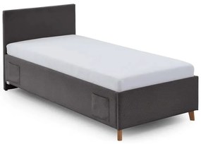 Antracitszürke kárpitozott gyerekágy ágyrács nélkül 90x200 cm Cool – Meise Möbel