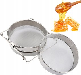 Szita Mézszűrő Sűrű Rozsdamentes Dupla Ovális 24cm/23cm