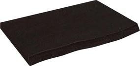 vidaXL sötétbarna kezelt tömör tölgyfa asztallap 60x40x(2-4) cm